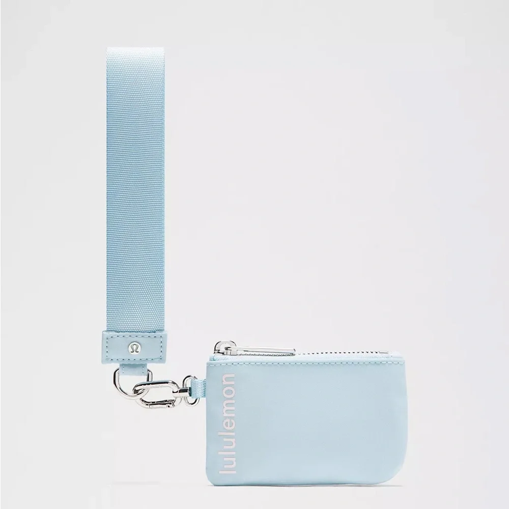 Lululemon Dual Pouch Wristlet- Foam Cloud/Pink Pearl/Silver